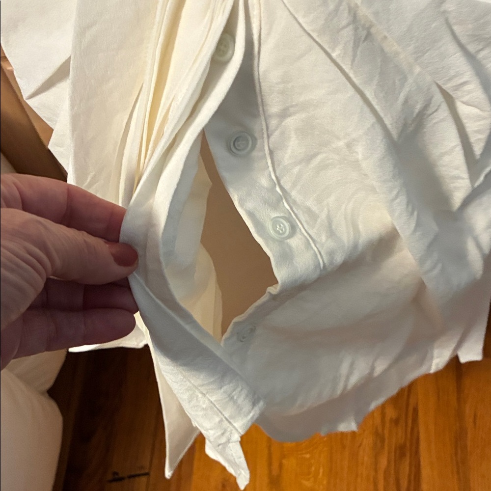 Choosy St. Crosby White Long Sleeve Button-Up shirt dress mini Kim Kardashian - Picture 11 of 12